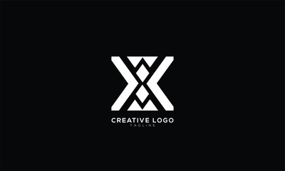 XX Abstract initial monogram letter alphabet logo design