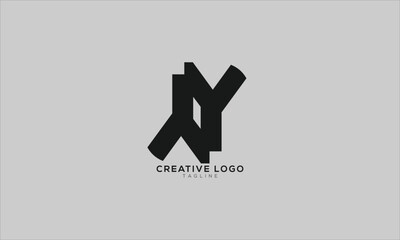 YY Abstract initial monogram letter alphabet logo design