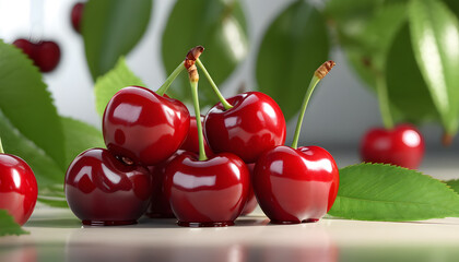 Sweet cherries pile