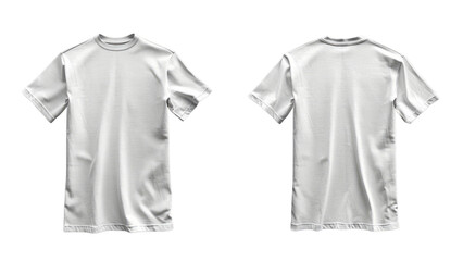 Sleek White Sports T-shirt on Transparent Background