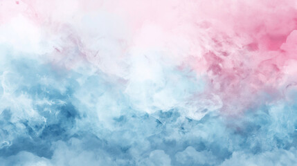 Fototapeta premium A watercolor painting of a sky with blue and pink clouds