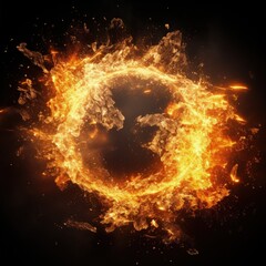 Fototapeta premium Fiery Explosion Abstract Art Print