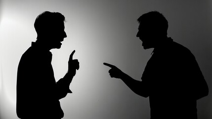 a man pointing at another man's finger