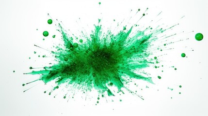 Vibrant Green Splash - Abstract Art Piece