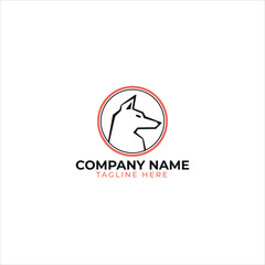 pet health logo design with heart, hand and pet shape elements.
