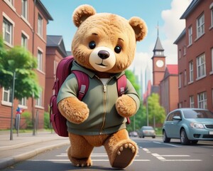 Teddy Bear Ready for School