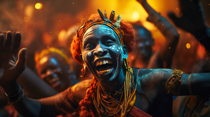 This visual narrative portrays a vibrant tribal festival in Africa.