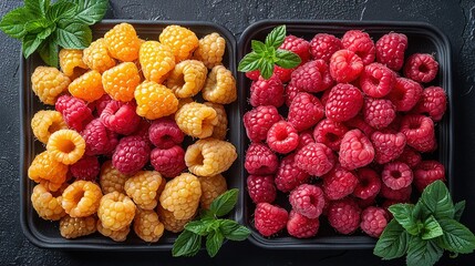   Raspberry tray pairs