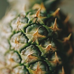 Closeup photo of a alive pineapple macro 35mm close up film still photography natural light