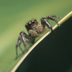 Closeup photo of a alive Spider macro 35mm close up film still photography natural light