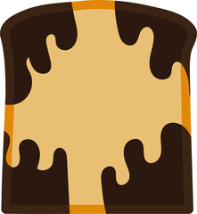 Chocolate toast icon.	