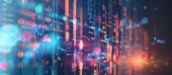 digital background of financial charts highlights the upward trend in the stock market