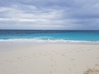 beach with sky and clouds