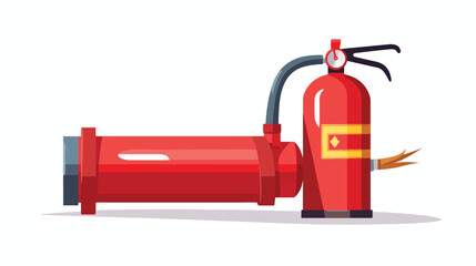 Red extinguisher - emergency equipment for extingui