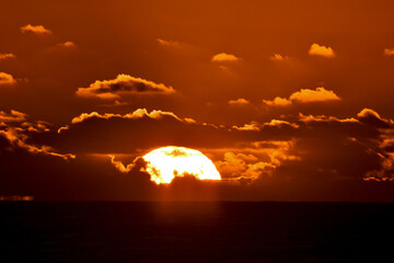 A beautiful sunset over the ocean