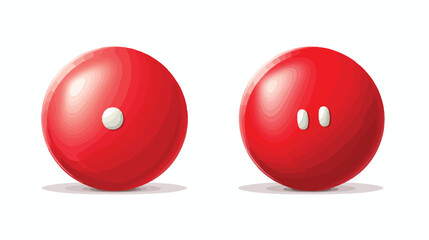 Red bowling ball before and after hitting strike wi