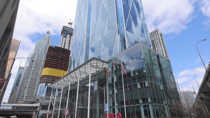 Naklejka premium Ultra modern Office Tower in Toronto Canada - TORONTO, CANADA - APRIL 15, 2024