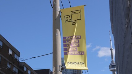 Naklejka premium OCAD Canadas largest art and design university in Toronto - TORONTO, CANADA - APRIL 15, 2024