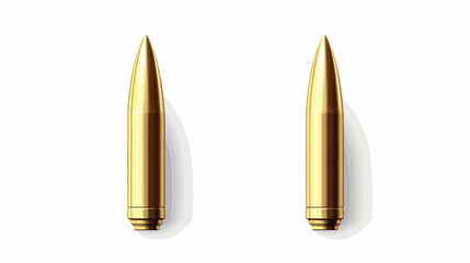 Rifle bullet long cartridge realistic mockup vector