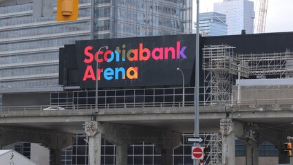 Naklejka premium ScotiaBank arena in Toronto Canada - TORONTO, CANADA - APRIL 15, 2024