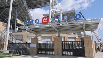 Naklejka premium BMO Field Stadium home of the FC Toronto soccer team - TORONTO, CANADA - APRIL 15, 2024
