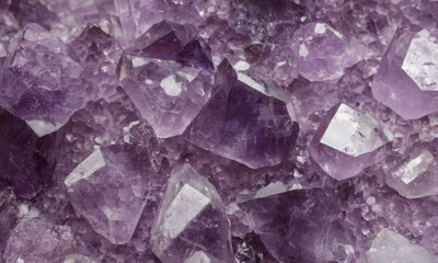 The texture of the amethyst in the image is rough yet sparkling, with jagged edges and multifaceted surfaces that catch the light.