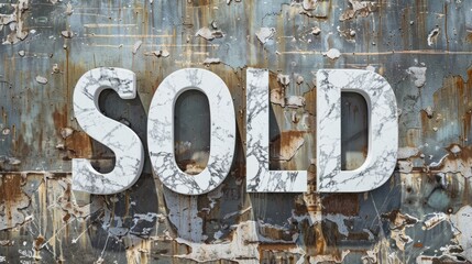 White Marble Sold concept art poster.