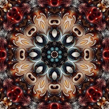 an abstract detail with a complex circular pattern, a sense of movement and energy. Kaleidoscope: Mesmerizing Abstract Loops. Colorful Infinite Patterns Abstract Kaleidoscope Background