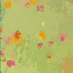 Oil paintings and various flowers, lotus leaves, cats, dogs, chrysanthemums, ponds, goldfish, and beautiful scenery