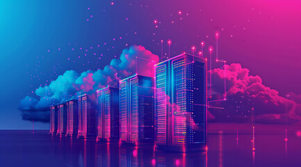 Cloud services concept and server farm supporting SAS cloud applications for enterprise clients