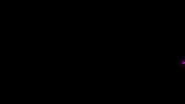 Pink neon heart beat sign animation