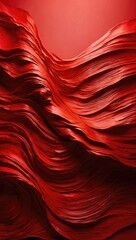 Abstract wavy red vertical background