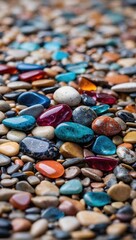 Sea stones vertical background. Vertical view pebbles texture