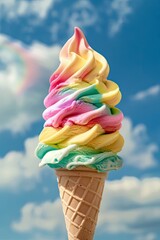 Ice cream cone is a beautiful summer