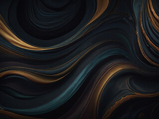 Dark abstract background with smooth lines