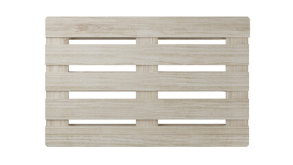 Light wood pallet isolated on transparent and white background. Industry concept. 3D render