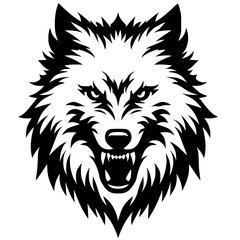 Obraz premium Creepy wolf head