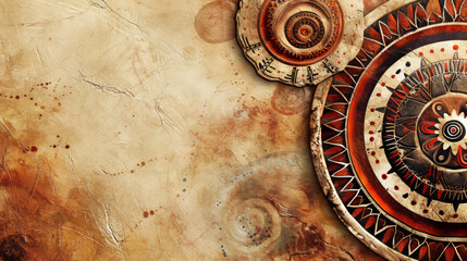 Native african or australian backgrop