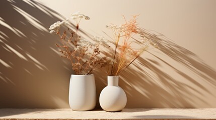 Two Vases on Shelf
