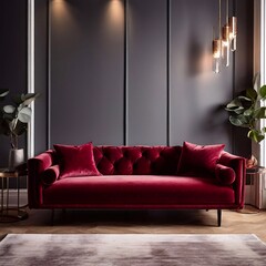 Hintergrund, Wallpaper: rote Retro Couch