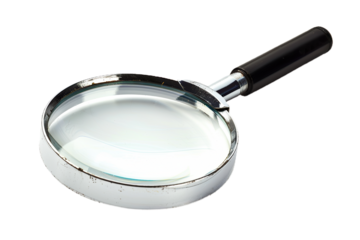 Magnifying Glass Tool, Optical Search Tool, Isolated Object, White Background