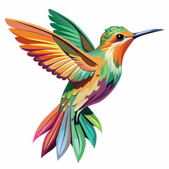 Stunning Hummingbird watercolor illustration