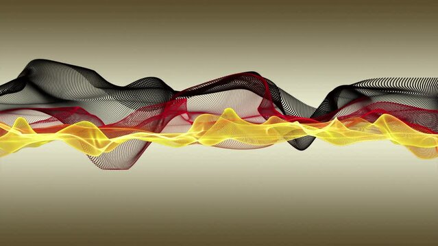 Fantastic German color wave video animation in slow motion for sporting events and space for text, 4096x2304 loop 4K