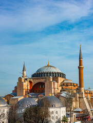 Obraz premium Hagia Sophia / Ayasofya. Hagia Sophia is the famous historical building of the Istanbul. Turkey.