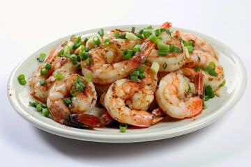 All You Can Eat Shrimp in BBQ Spices with Green Onion and Garlic