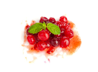 Cranberry Jam Smear, Red Marmalade Splash, Cranberries Jelly, Fruity Confiture Smudge