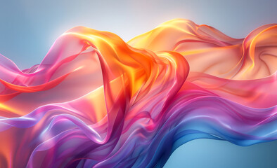 3d render of abstract background with flowing forms