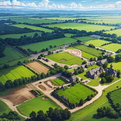 Fototapeta premium aerial view of landscape
