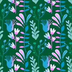 Summer floral print seamless flower ethnic pattern for wrapping paper and fabrics and linens and kids clothes