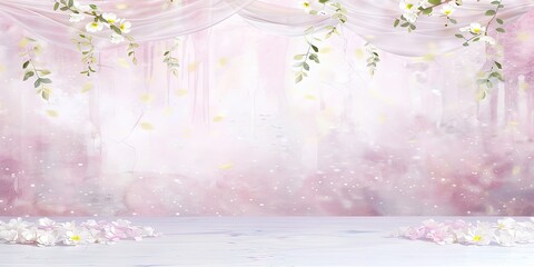 pink glittery mockup display for products and background
